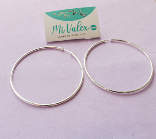 AR40 Argollas Plata Lisa Grandes