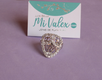 Apl176 Anillo Piedritas Tres Lados