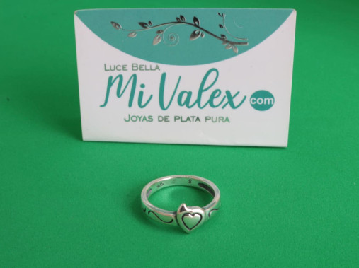 Apq82 Anillo Corazón Formas Grabado