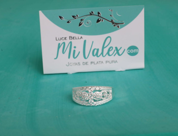 Apl255 Anillo Piedritas Cruzado