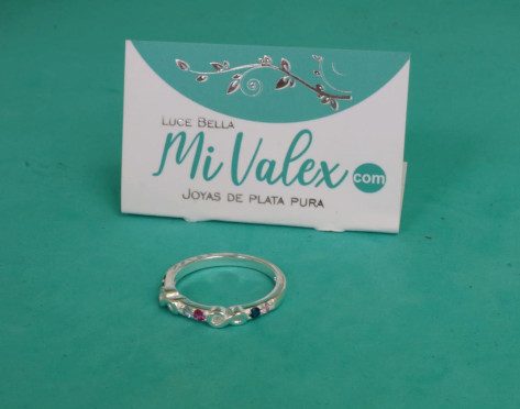 Apl275 Anillo Piedritas Infinito