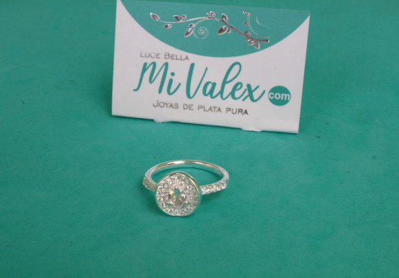 Apl289 Anillo Piedras Blancas