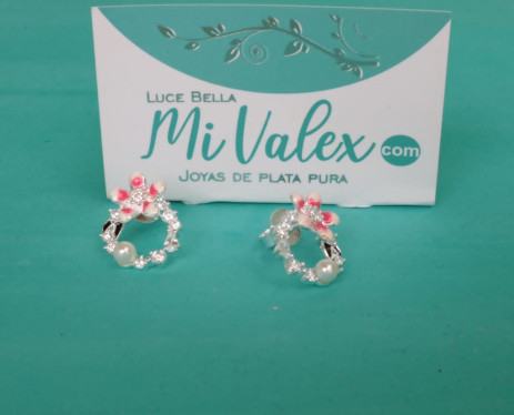 A374 Arete Flor Rosada