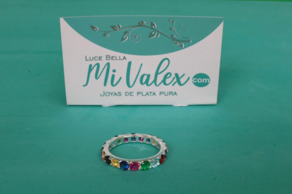 Apl309 Anillo Piedritas Colores