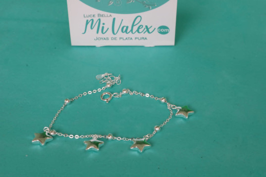 Pu186 Pulsera Estrellas Bolita