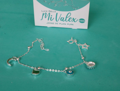 Pu191 Pulsera Luna, Estrella...