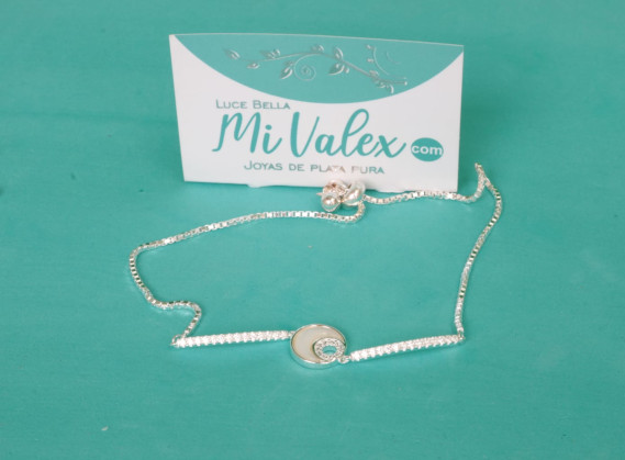 Pu195 Pulsera Luna Blanca