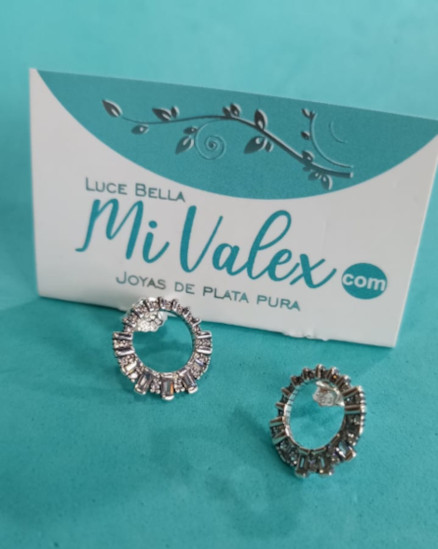 A391 Aretes Círculo Piedritas