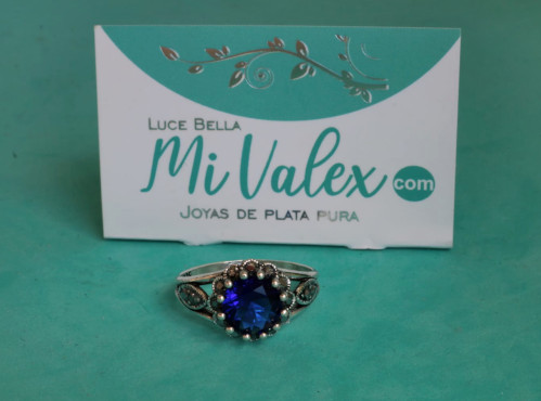 Apq129 Anillo Centro Azul
