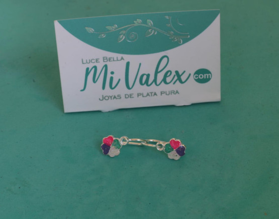 Aa104 Arete Aza Flor Colores