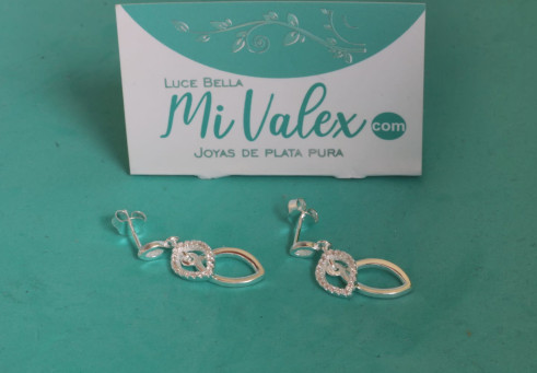 Al142 Arete Hojas Colgantes