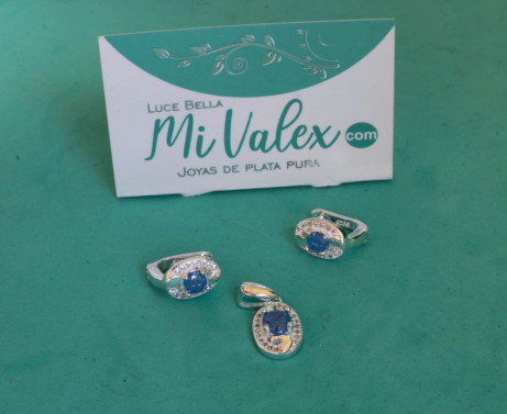 Ju174 Juego Óvalo Azulado