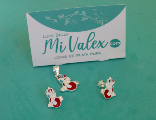 Ju180 Juego Unicornio Rojo/Celeste/Blanco