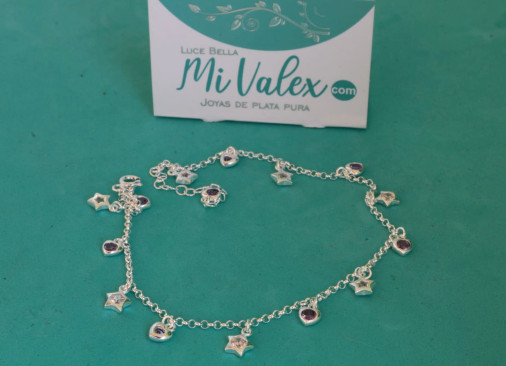 Pu213 Pulsera Corazones Estrellas 