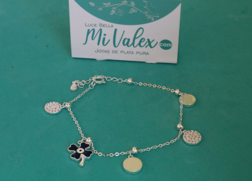 Pu214 Pulsera Círculos Trébol