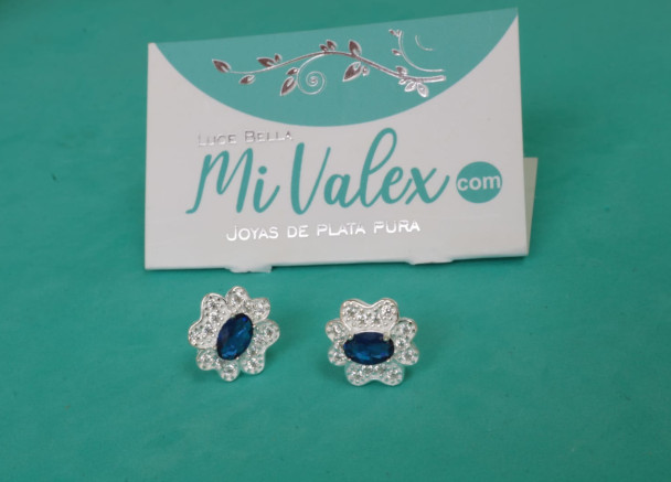 A442 Arete Flor Azul