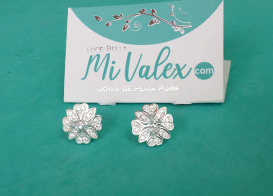 A456 Arete Flor Pétalo Corazón