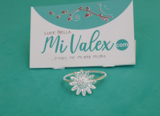 Apl330 Anillo Flor Pétalos