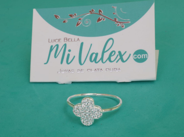 Apl335 Anillo Trébol Cuatro Hojas