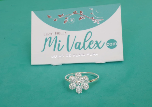 Apl346 Anillo Flor Círculo