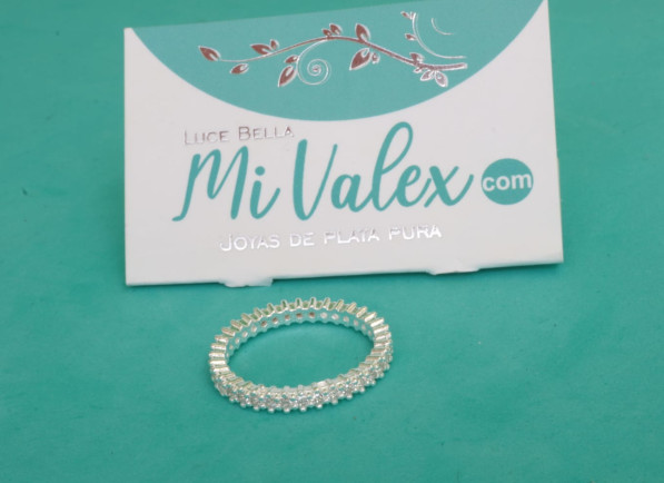 Apl355 Anillo Piedritas