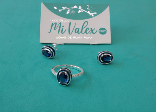 Ju190 Juego Ovalo Azul