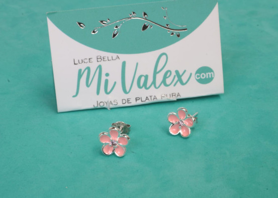 A537 Arete Flor Rosada