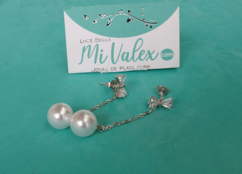 Al172 Arete Lazo Bolita Colgante