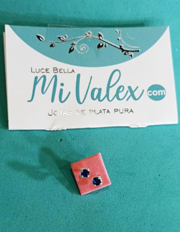 A557 Arete T Piedrita Azul