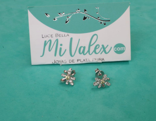 A519 Arete Flor Piedritas