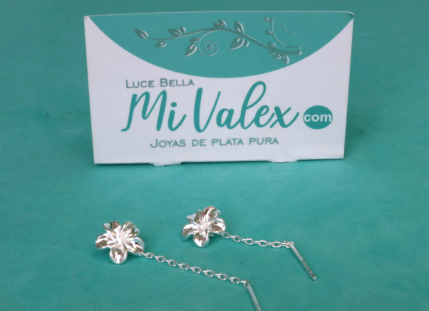 Al188 Arete Largo Flor
