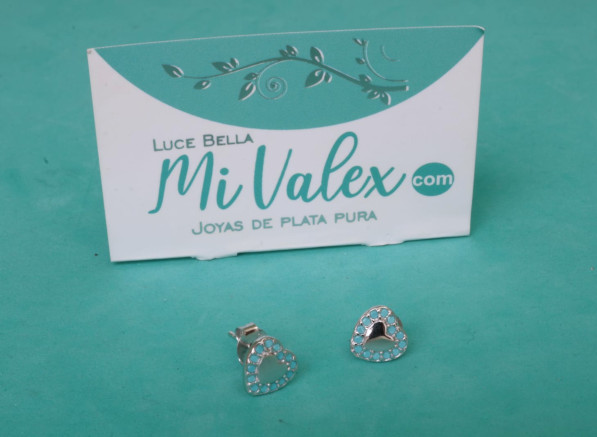 A587 Arete Corazón Piedritas Celestes