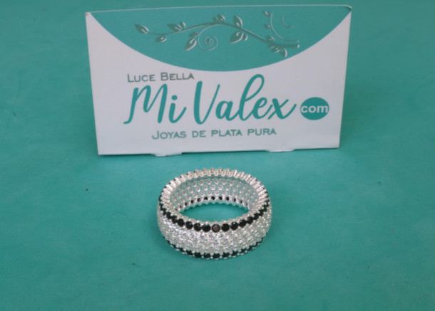 Apl409 Anillo Piedritas Filos Oscuros