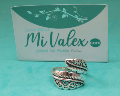 Apq74 Anillo Hojita Envolvente