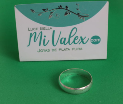Apl234 Anillo Argolla Plata Lisa