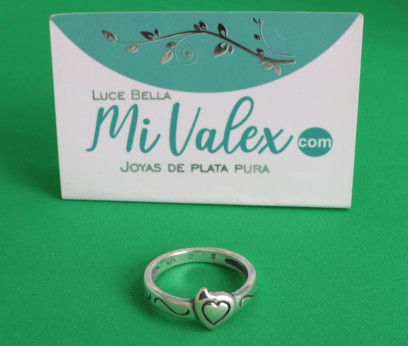 Apq82 Anillo Corazón Formas Grabado