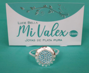 Apl307 Anillo Centro Piedritas Celestes
