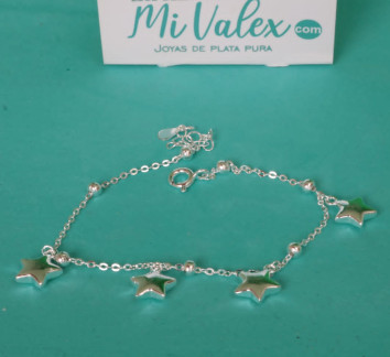 Pu186 Pulsera Estrellas Bolita