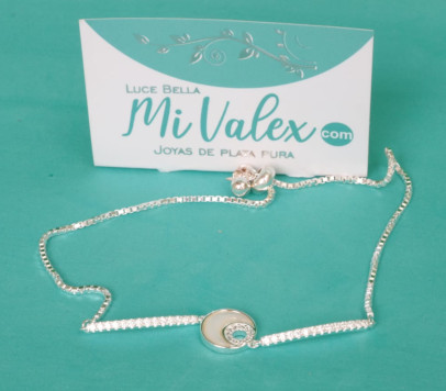 Pu195 Pulsera Luna Blanca
