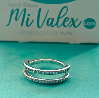 Pa234 Anillo Dos Filas