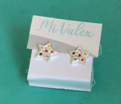 A411 Arete Tornillo Estrella Colores