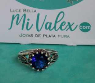 Apq129 Anillo Centro Azul