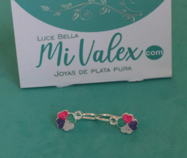 Aa104 Arete Aza Flor Colores