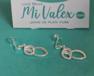 Al142 Arete Hojas Colgantes