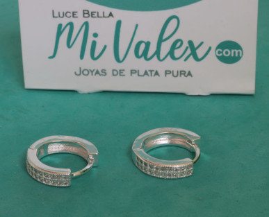 Jo282 Huggies Dobles Columna Piedritas