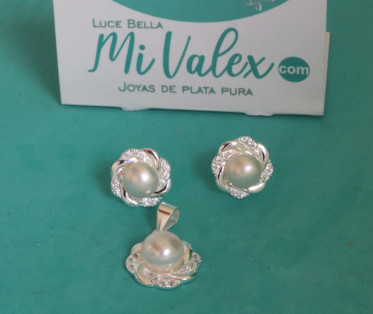 Ju170 Juego Flor Blanca