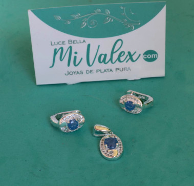 Ju174 Juego Óvalo Azulado