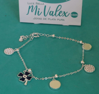 Pu214 Pulsera Círculos Trébol