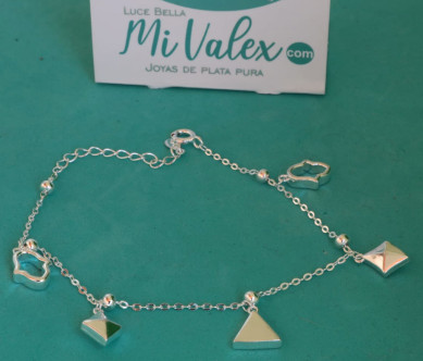 Pu215 Pulsera Triángulo Rombos