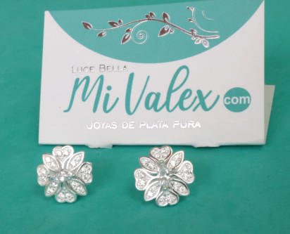 A456 Arete Flor Pétalo Corazón